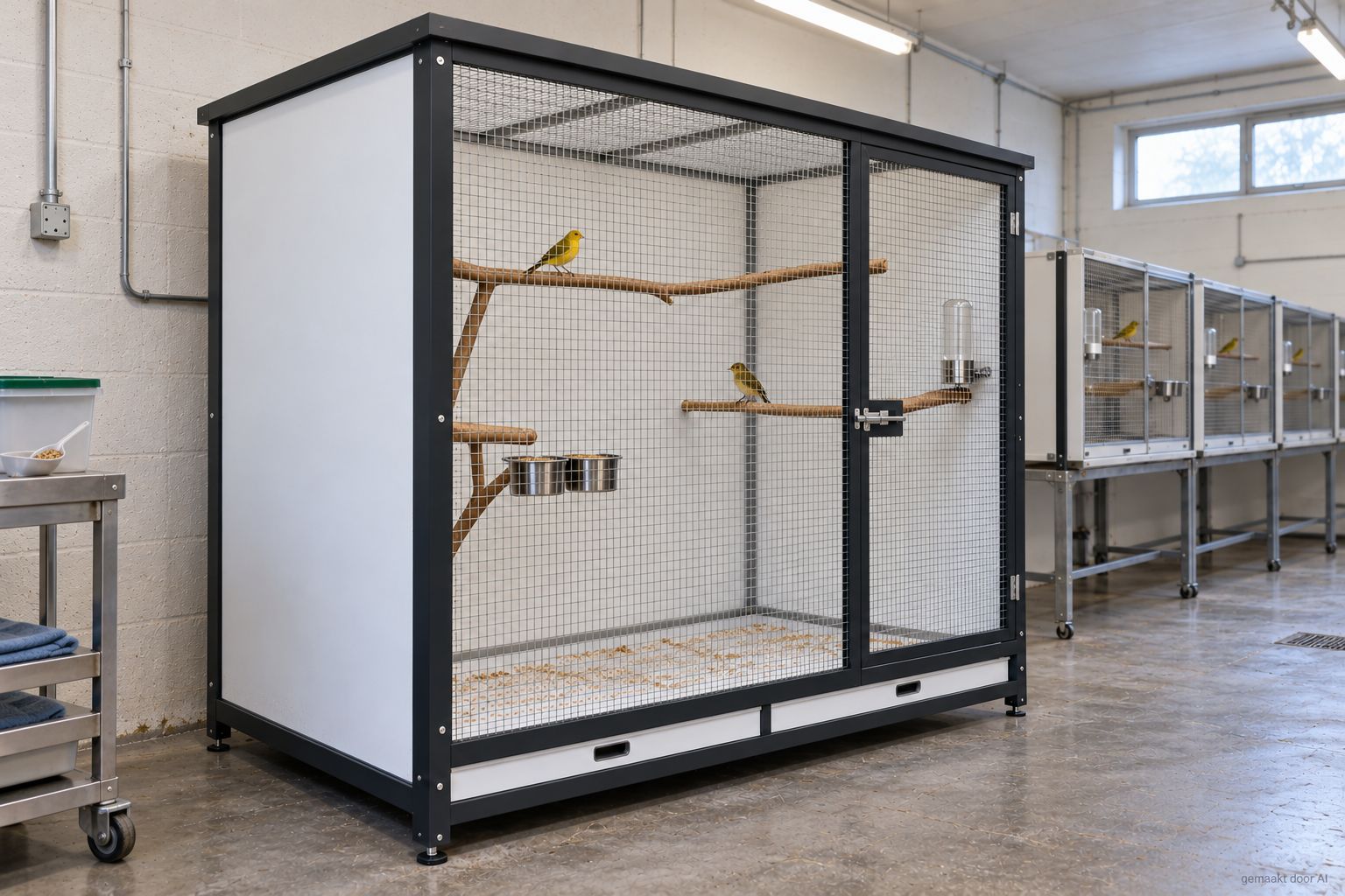 Vogelkooi met KömaCel-panelen